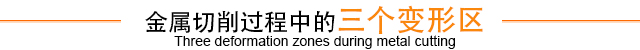 金屬切削過(guò)程中的三個(gè)變形區(qū)